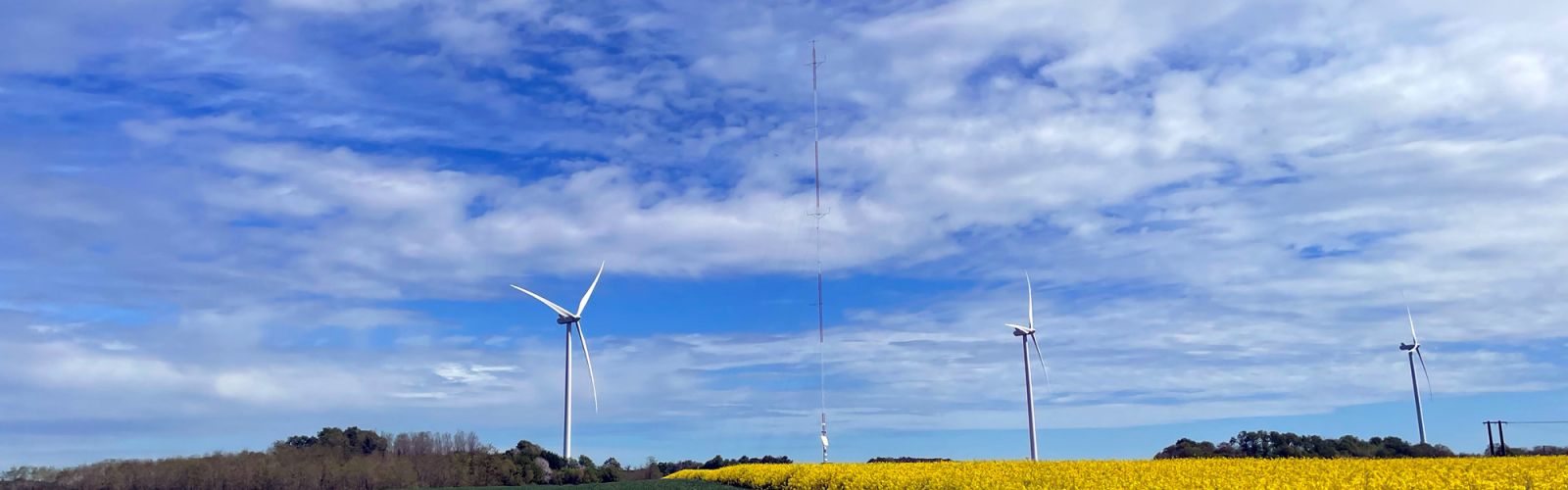 Installation du mât de mesure